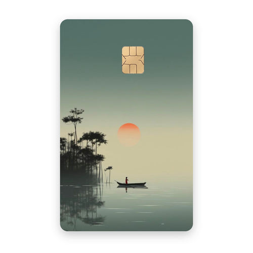 Japan card sticker on a bank card