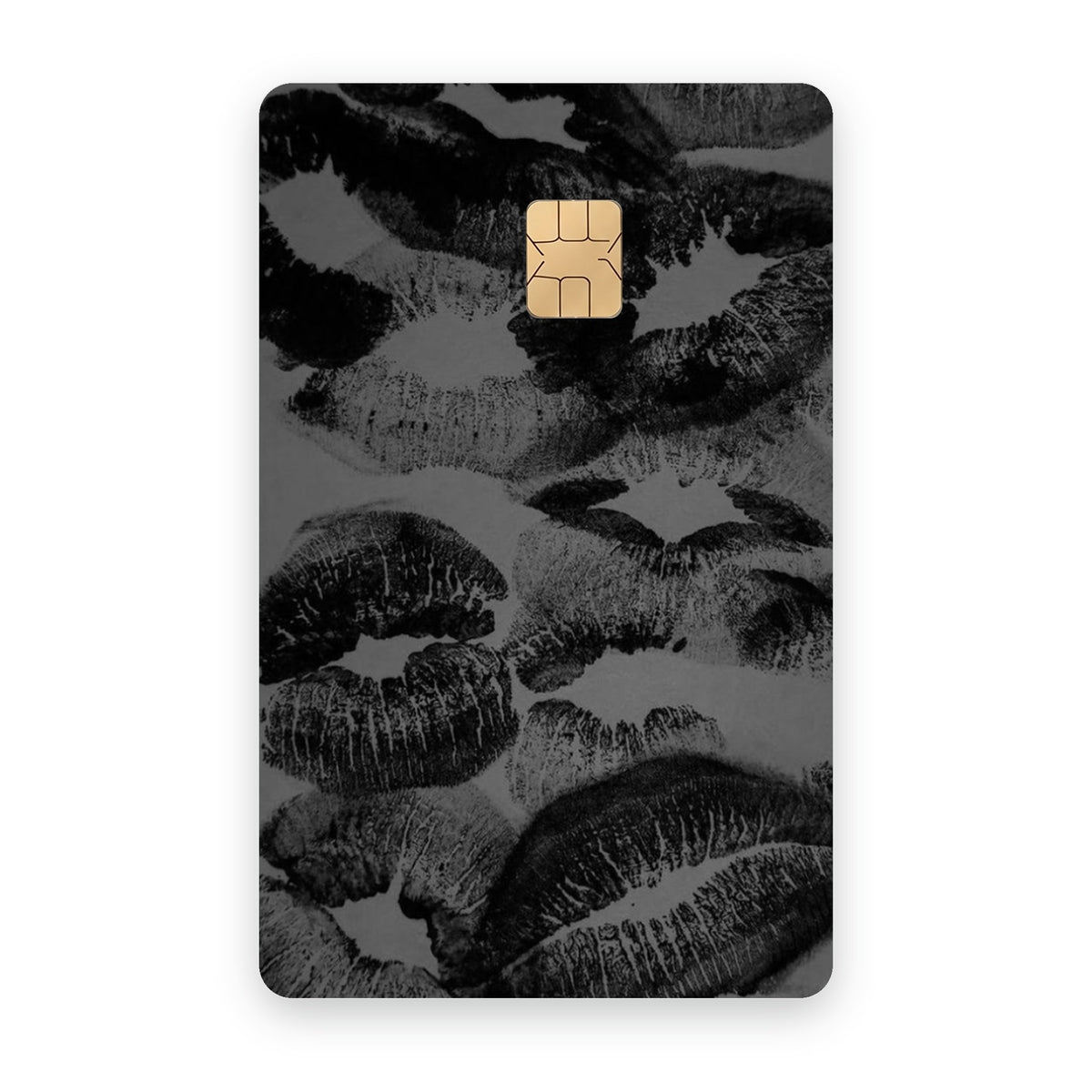 Kiss card sticker on a bank card