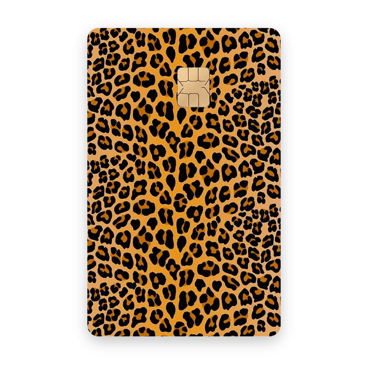 Leopard card sticker on a bank card