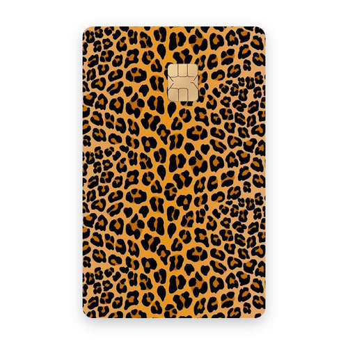 Leopard card sticker on a bank card