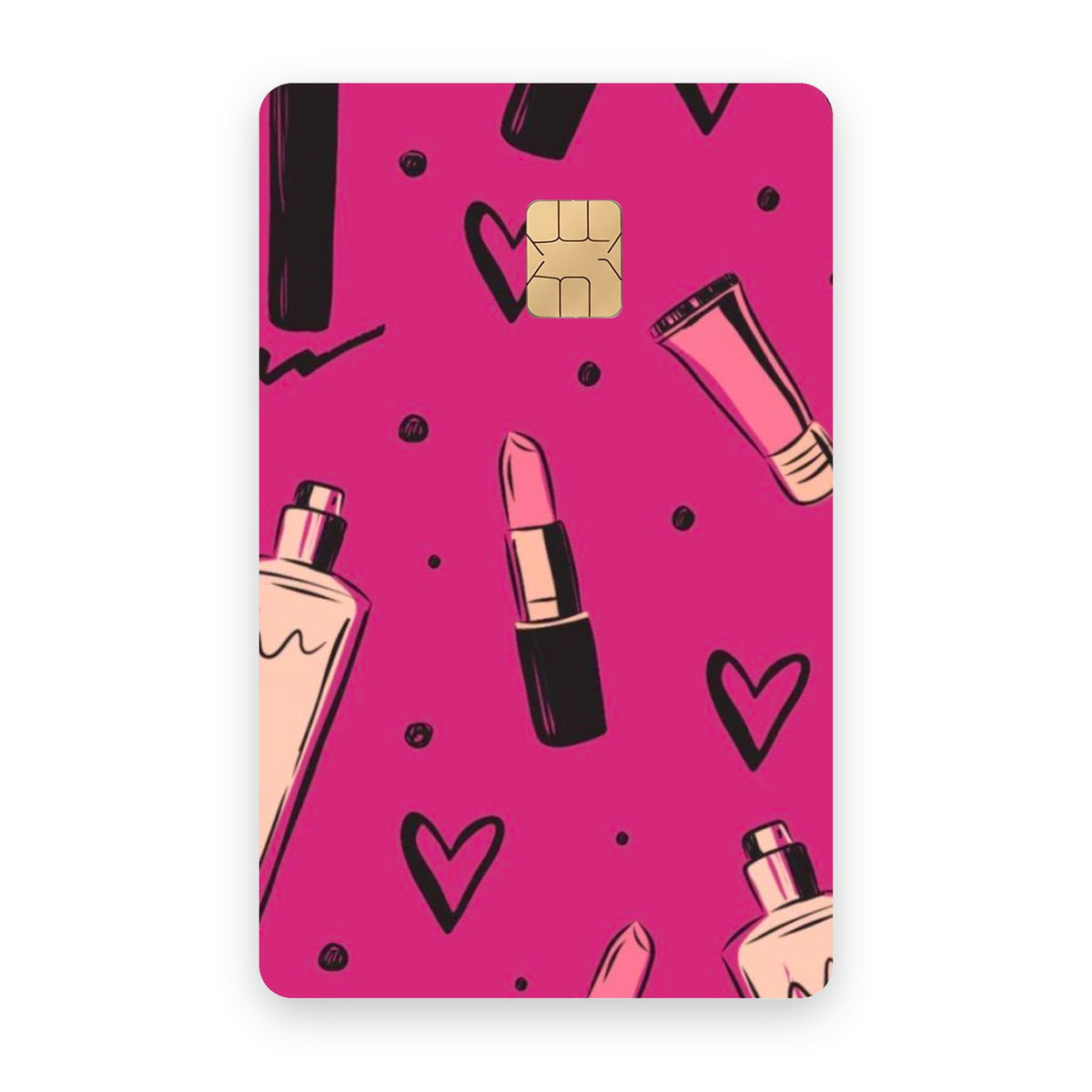 Liptstick card sticker on a bank card