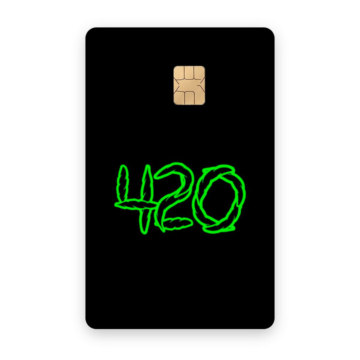 420 card sticker on a bank card