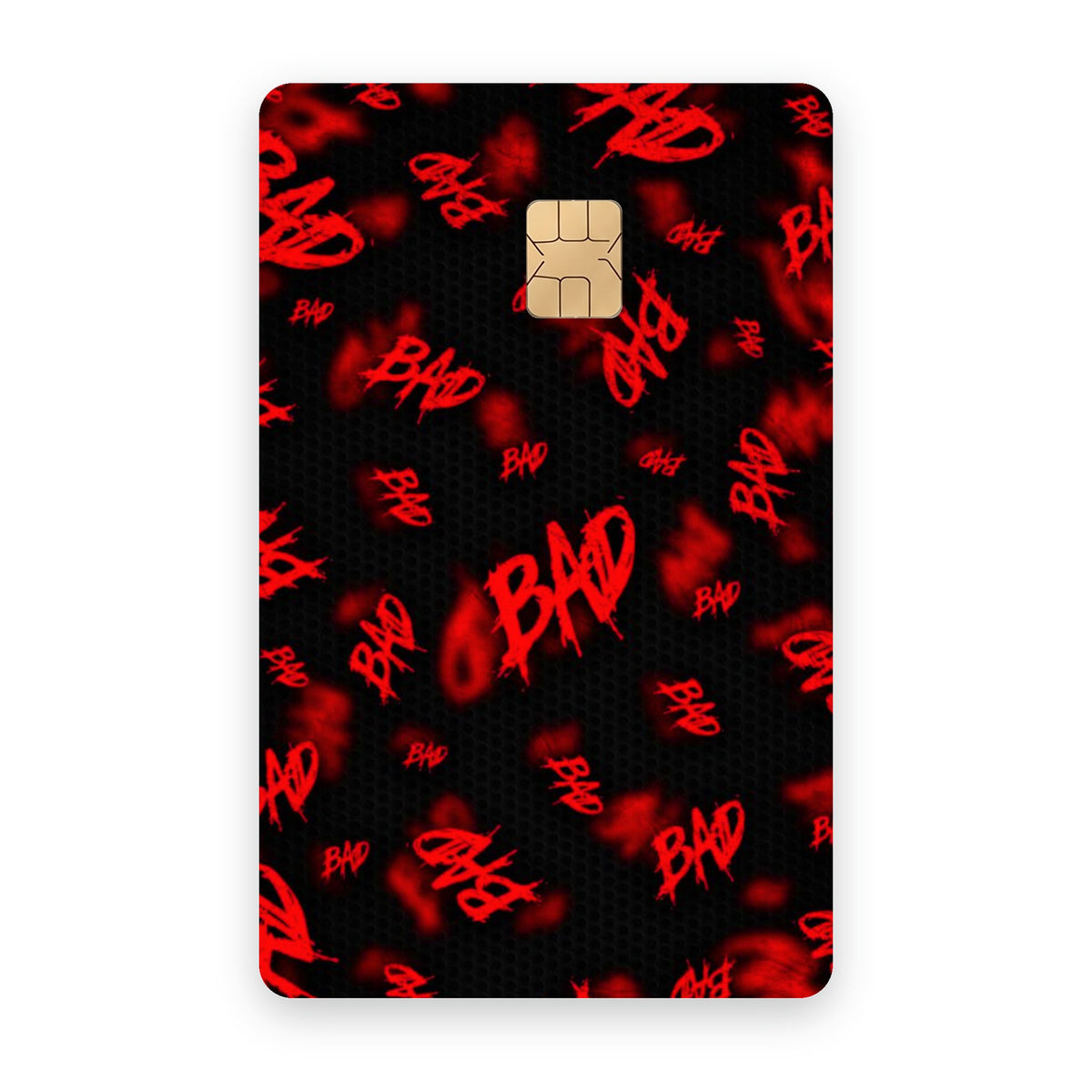Bad card sticker on a bank card