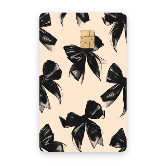 Black Ribbon card sticker on a bank card