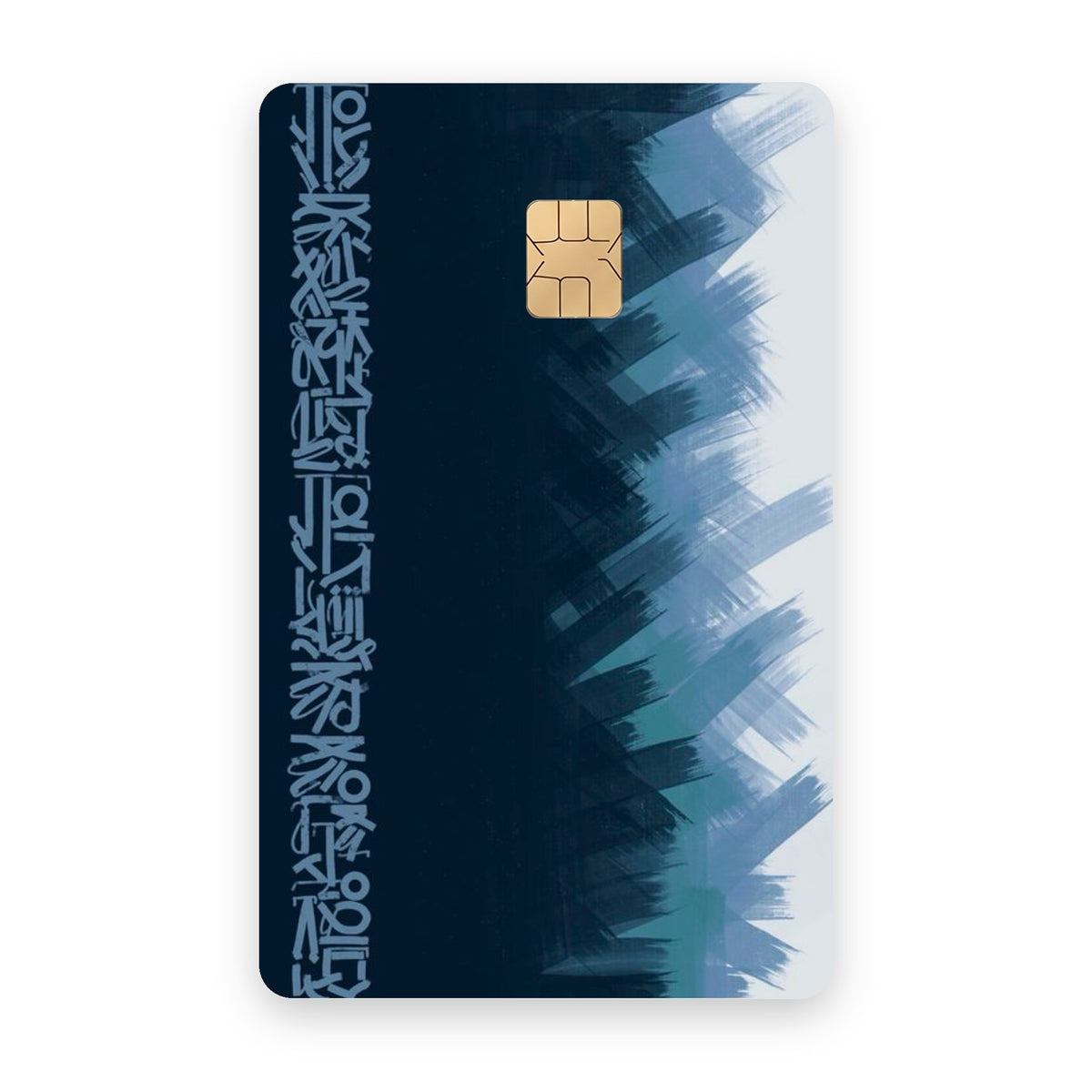 Blue Japan card sticker on a bank card