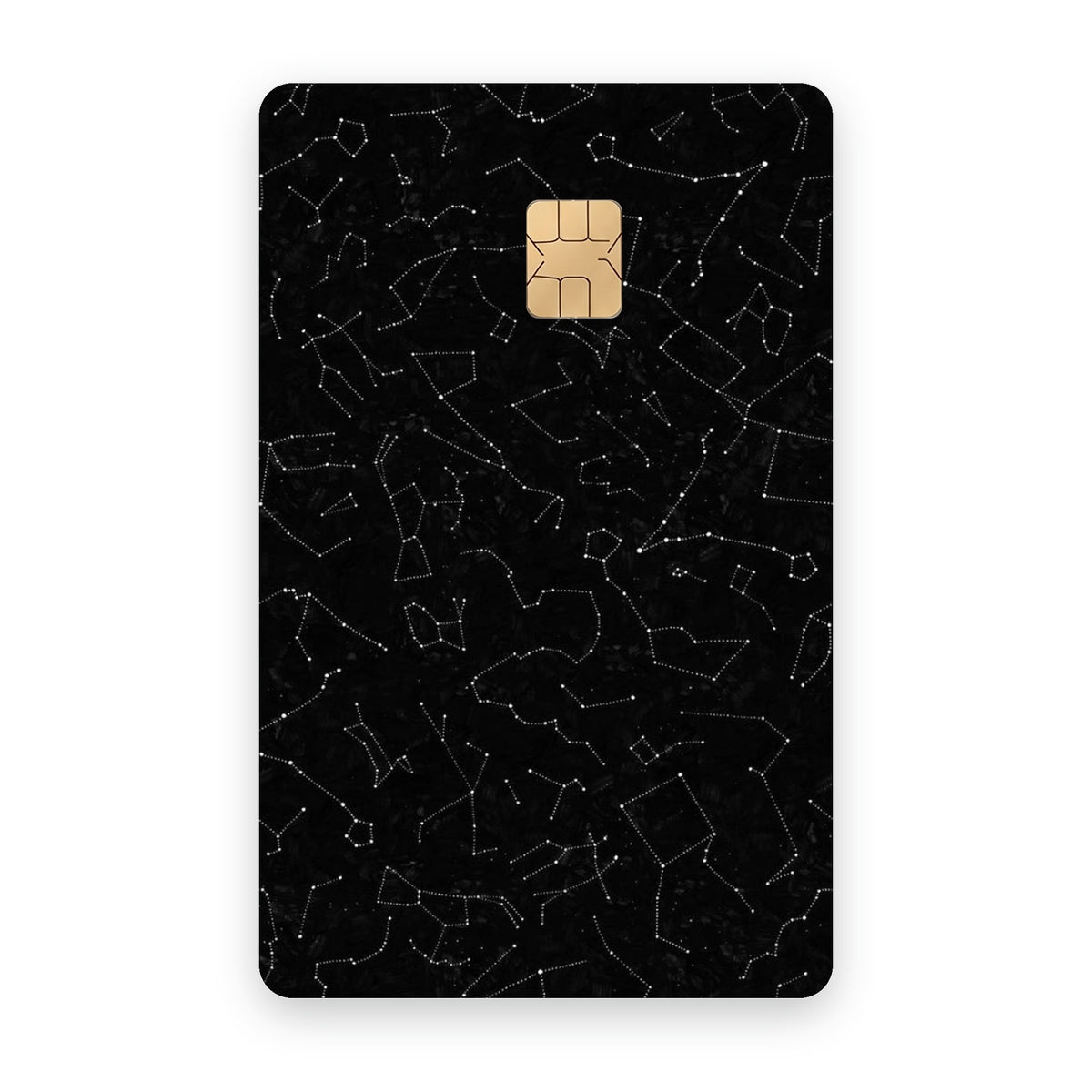 Constellation card sticker on a bank card