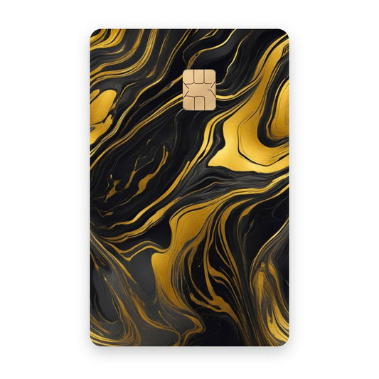 Golden Marmor card sticker on a bank card