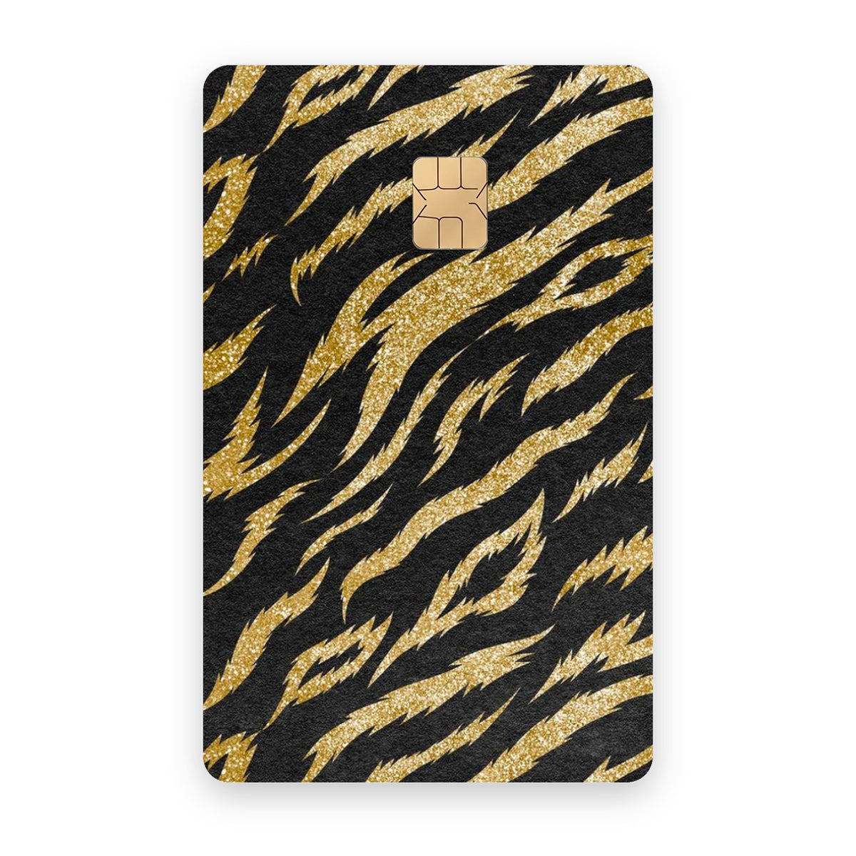 Golden Tiger card sticker on a bank card