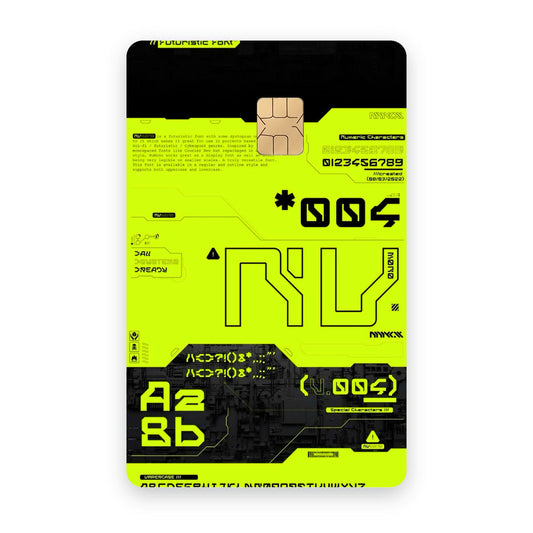 Green Technology card sticker on a bank card