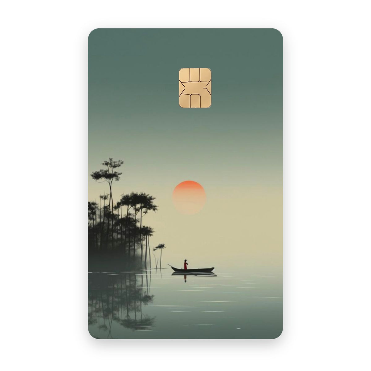 Japan card sticker on a bank card
