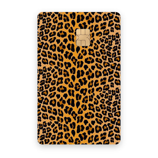 Leopard card sticker on a bank card