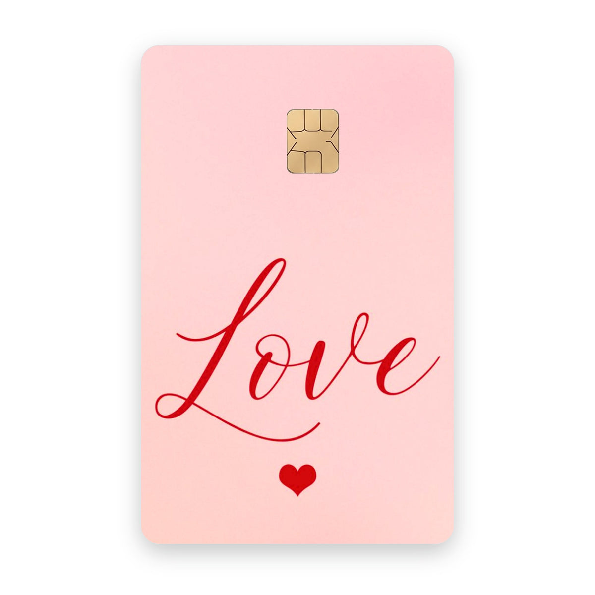 Love card sticker on a bank card