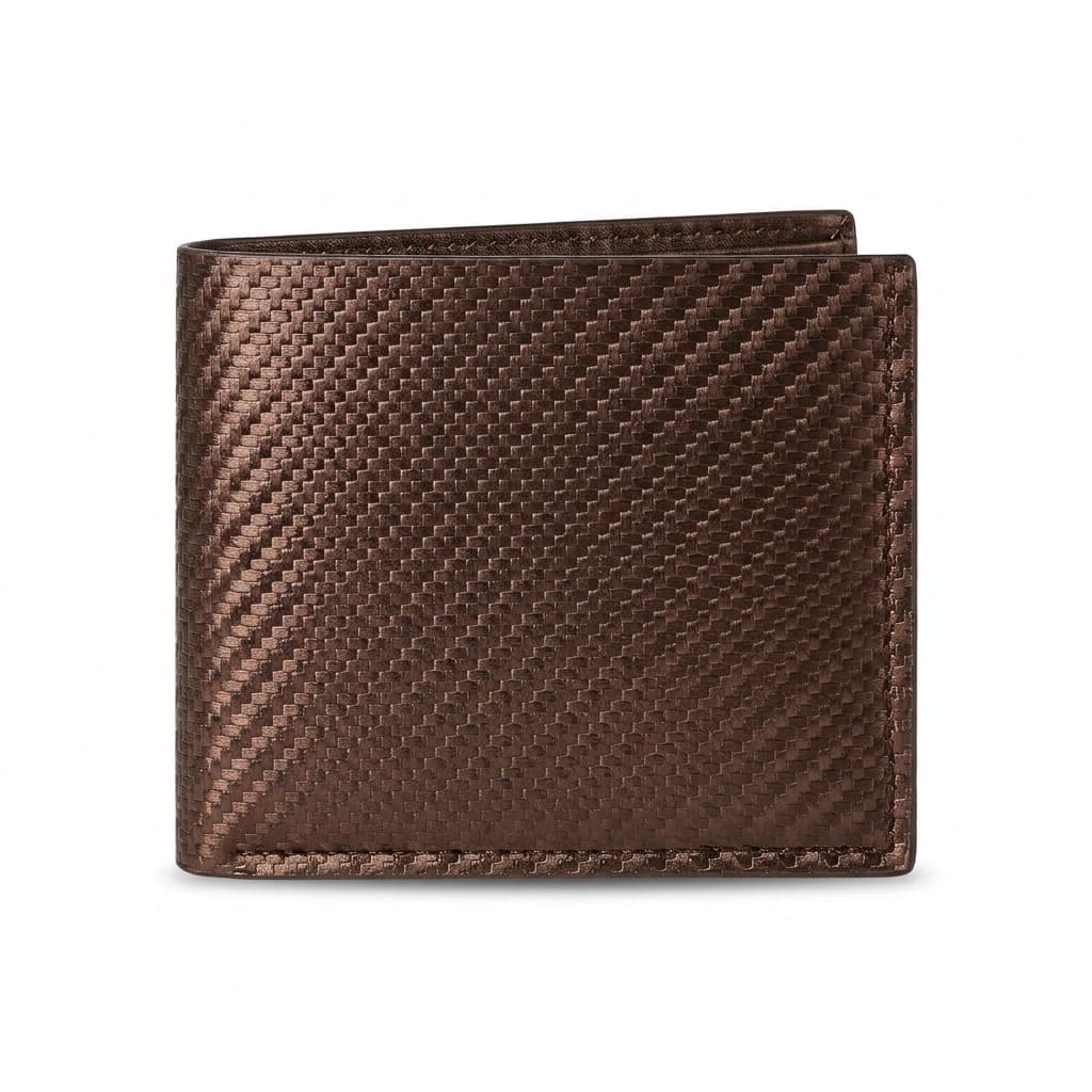 Carbon Wallet in Brown, front