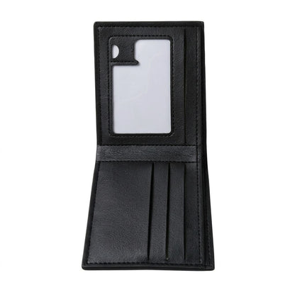 Carbon Wallet in Black, open interior