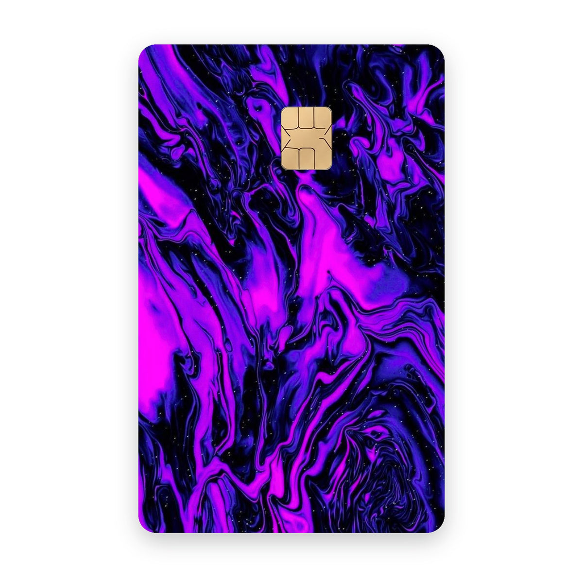 Neon Liquid card sticker on a bank card