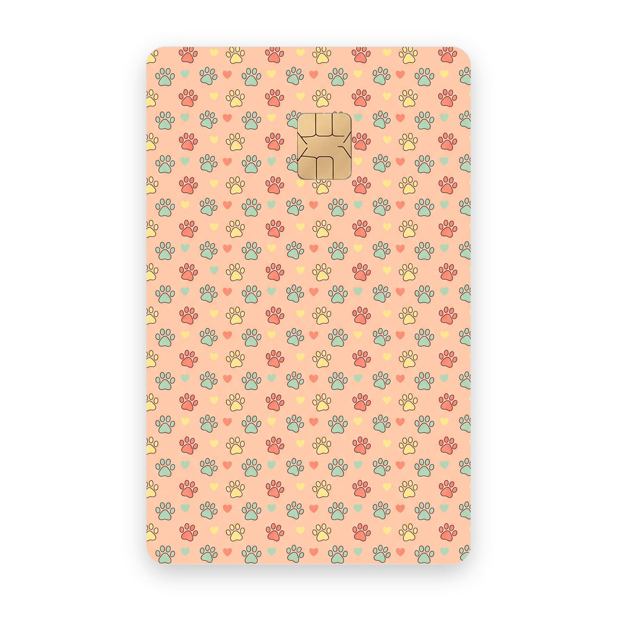 Pastel Paws card sticker on a card