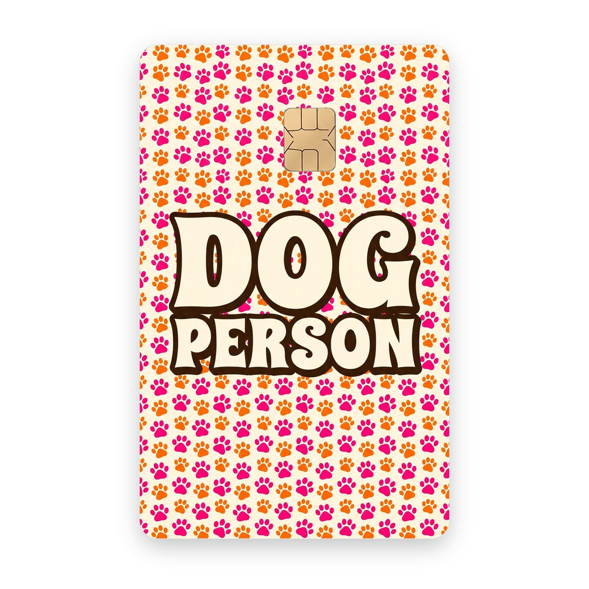Dog Person card sticker on a card