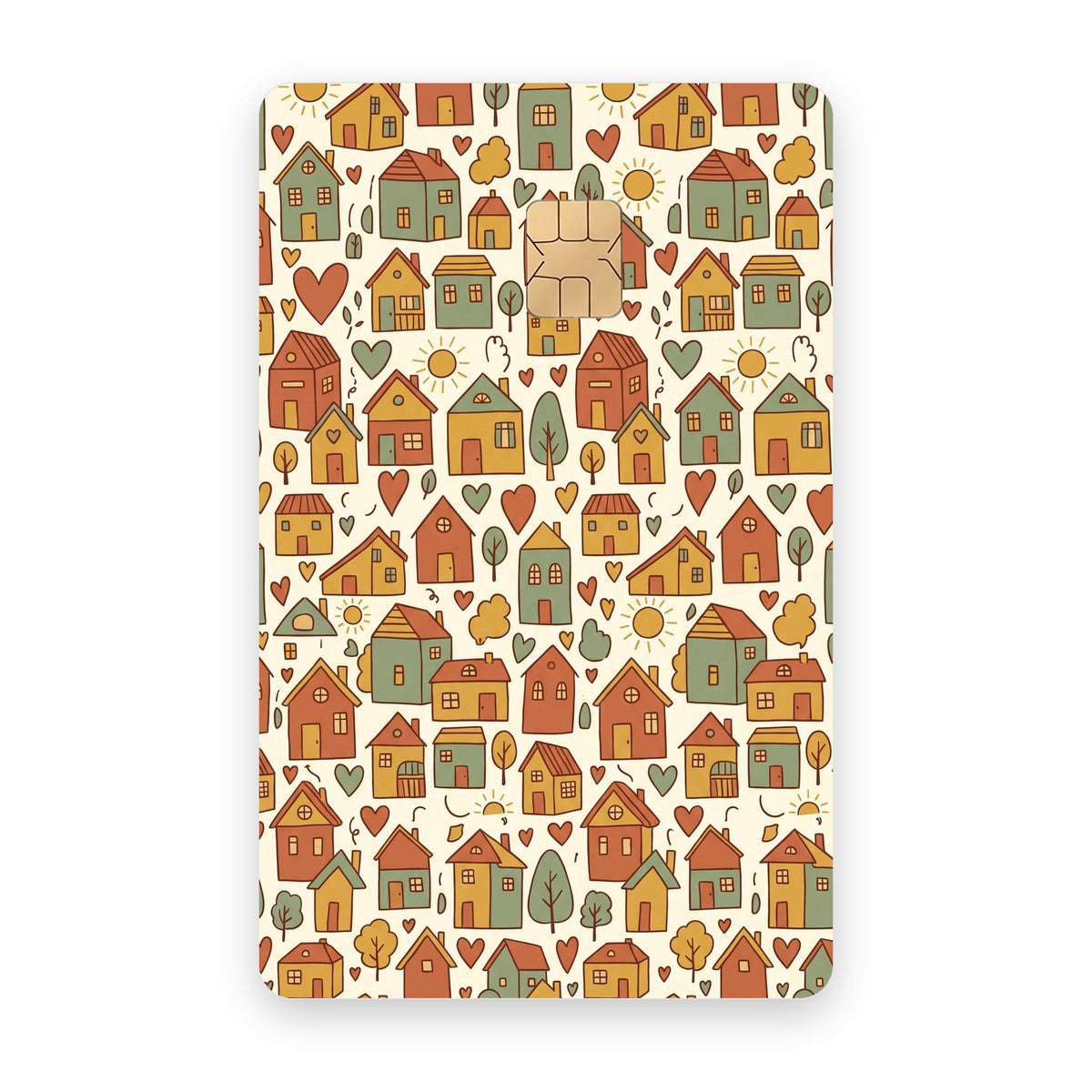 Little Homes card sticker on a card