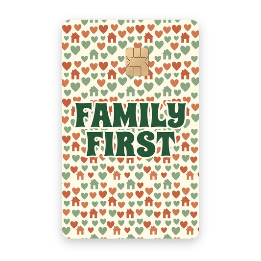 Family First card sticker on a card