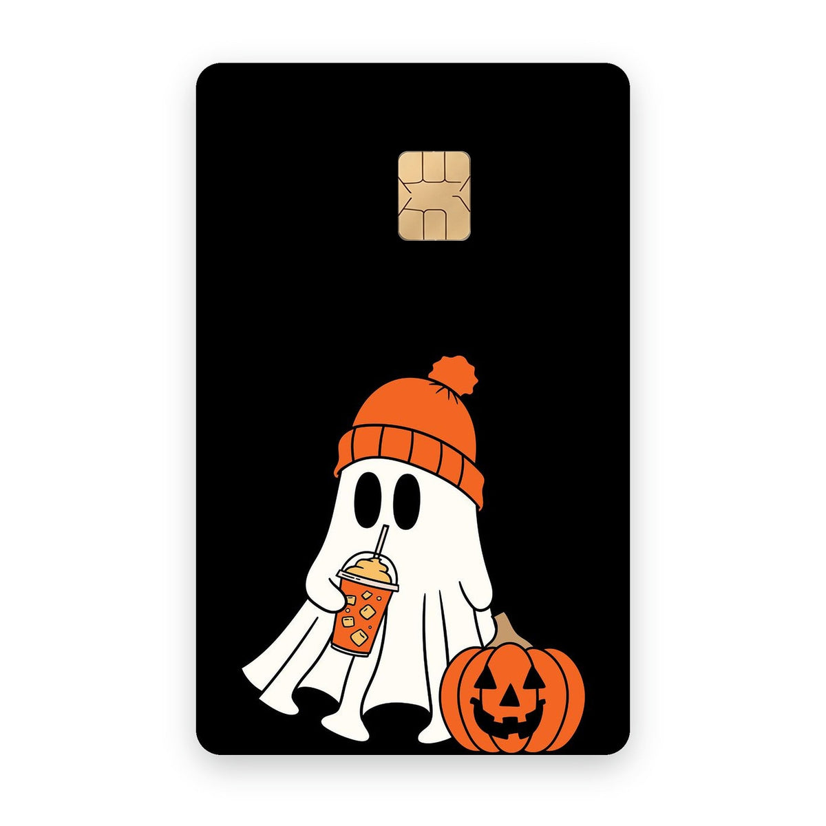 Ghost card sticker on a card