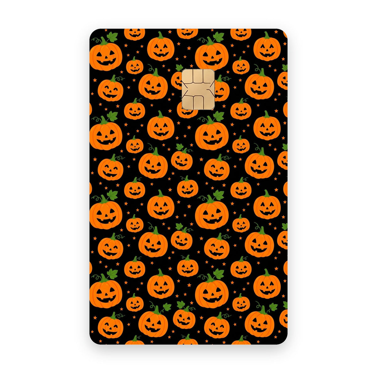 Pumpkins card sticker on a card