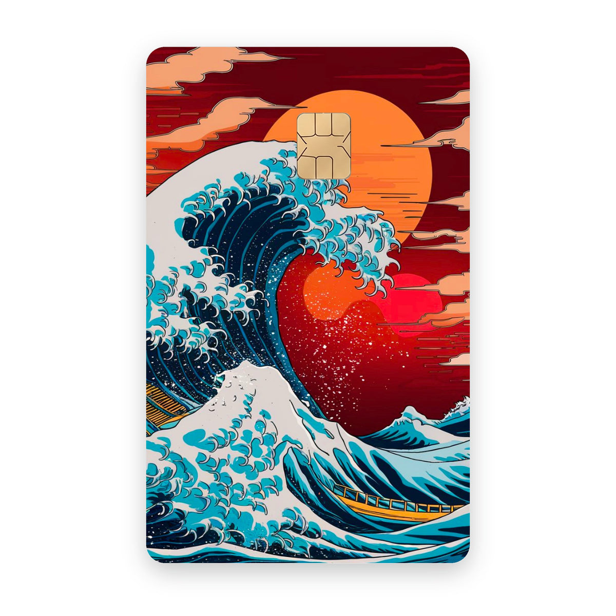 Red Ocean card sticker on a bank card