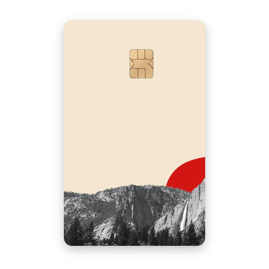 Sunny Hills card sticker on a bank card