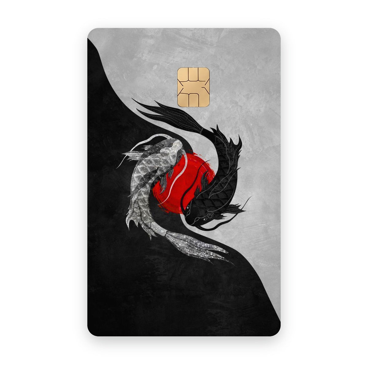 Yin-Yang card sticker on a bank card