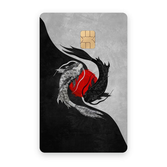 Yin-Yang card sticker on a bank card