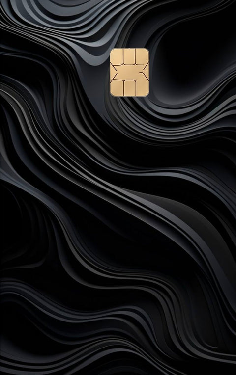 Black Motion card sticker on a bank card