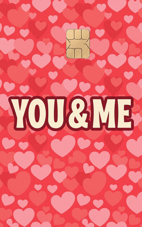 You & Me card sticker design