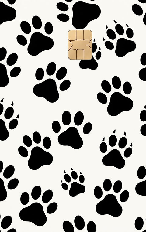 Black Paws card sticker design