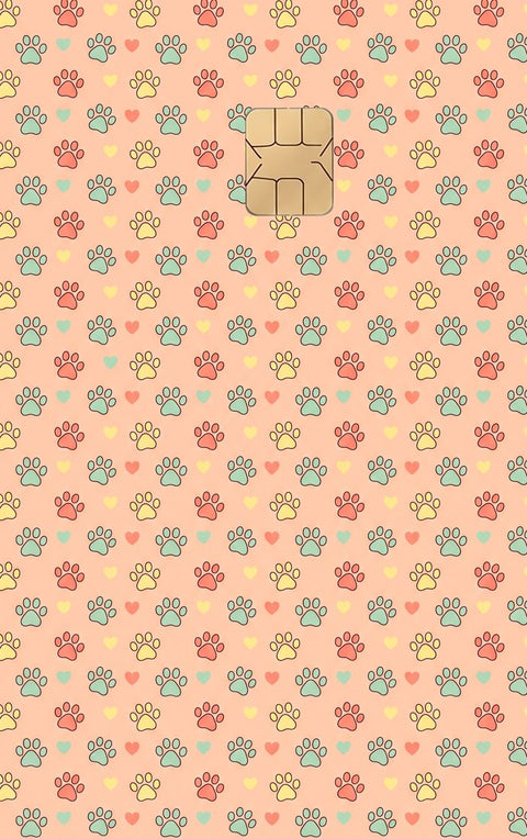 Pastel Paws card sticker design