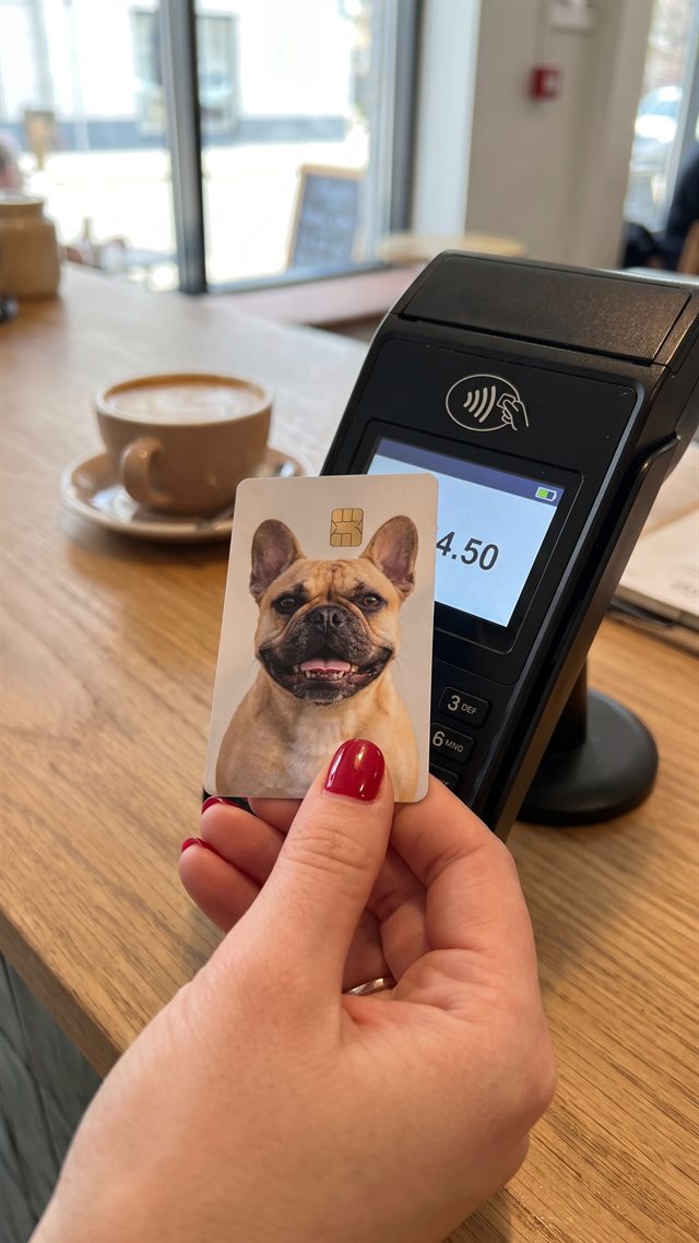 Custom card sticker paying contactless