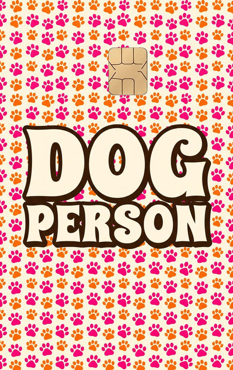 Dog Person card sticker design
