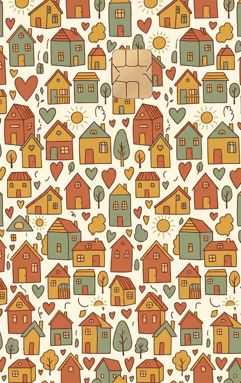 Little Homes card sticker design
