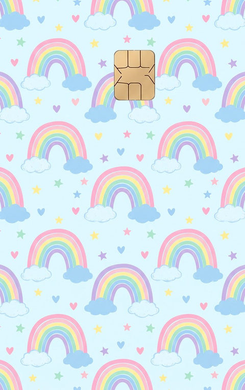 Rainbows card sticker design