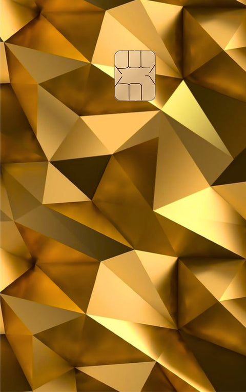 Gold card sticker on a bank card