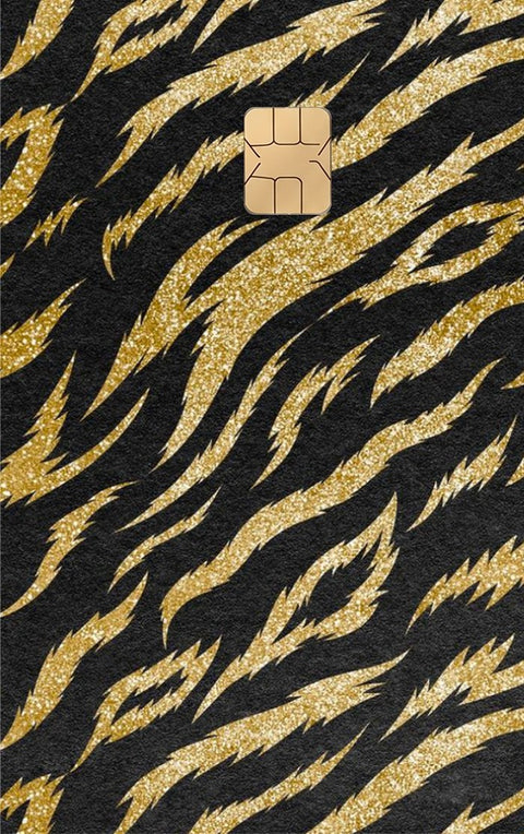 Golden Tiger card sticker on a bank card