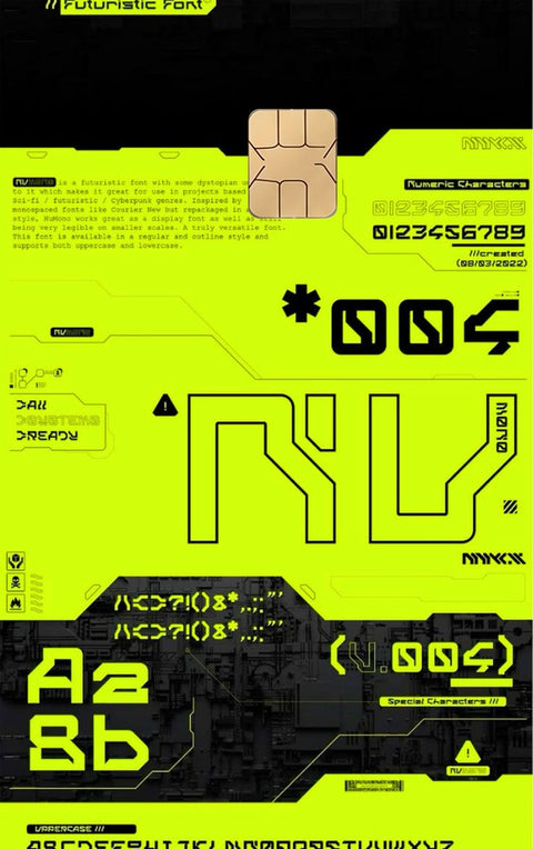 Green Technology card sticker on a bank card