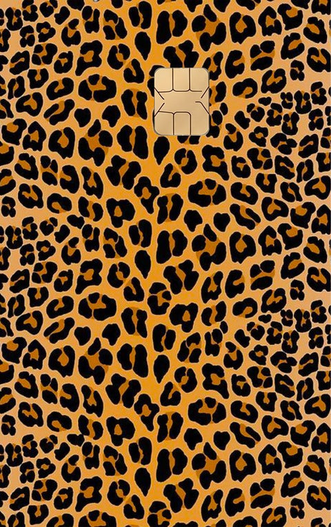 Leopard card sticker on a bank card