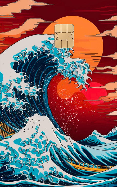 Red Ocean card sticker on a bank card