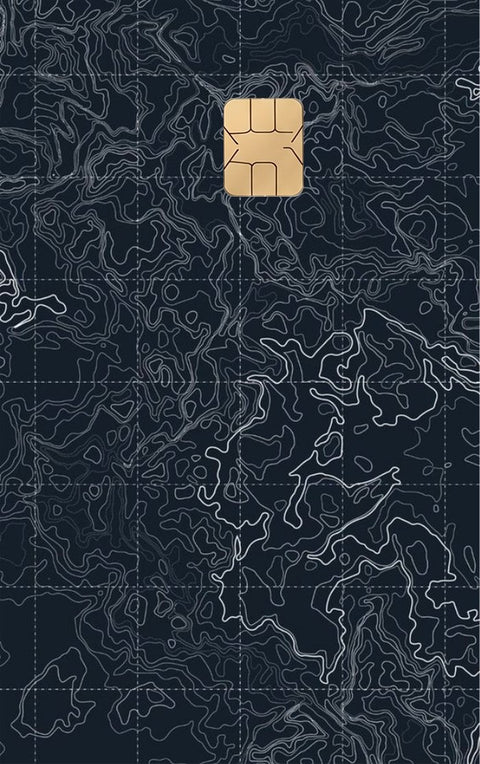 Relief card sticker on a bank card